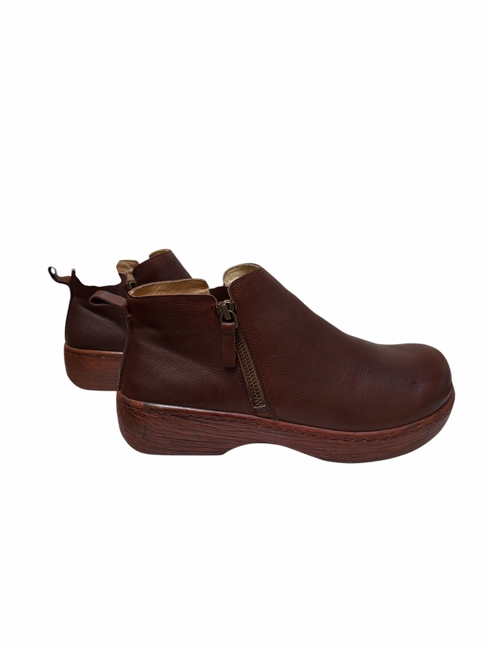 Alegria Oak 6311 Leather Ankle Boots EU 38 Brown Comfort Wedge - Picture 4 of 14